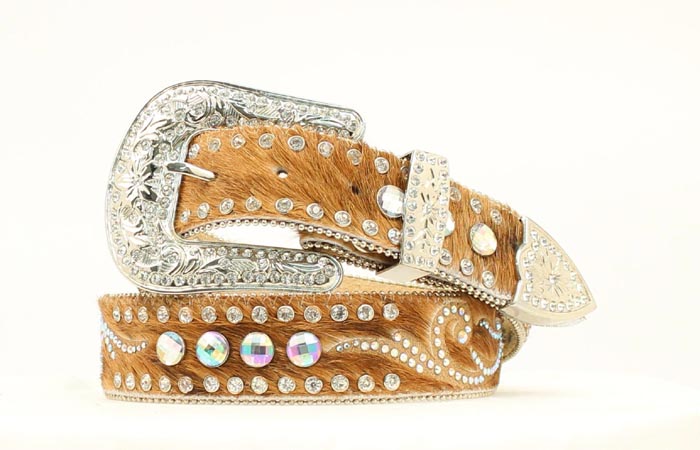 Nocona Cow Hair Gem Beaded Belt