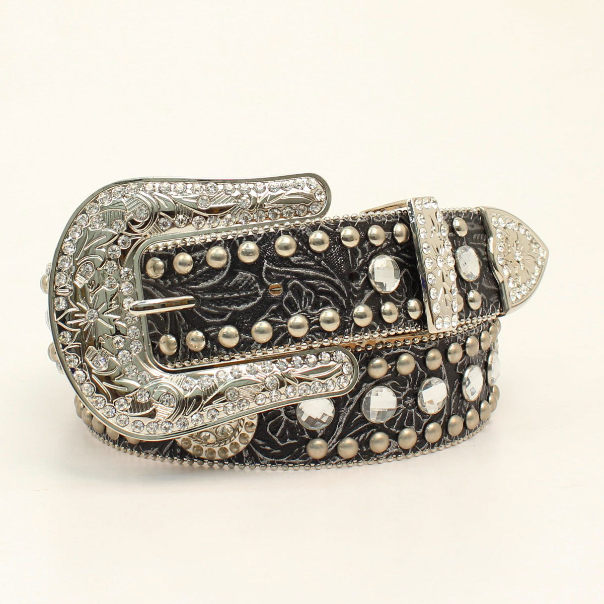 Blazin Roxx Black Gem Beaded Belt