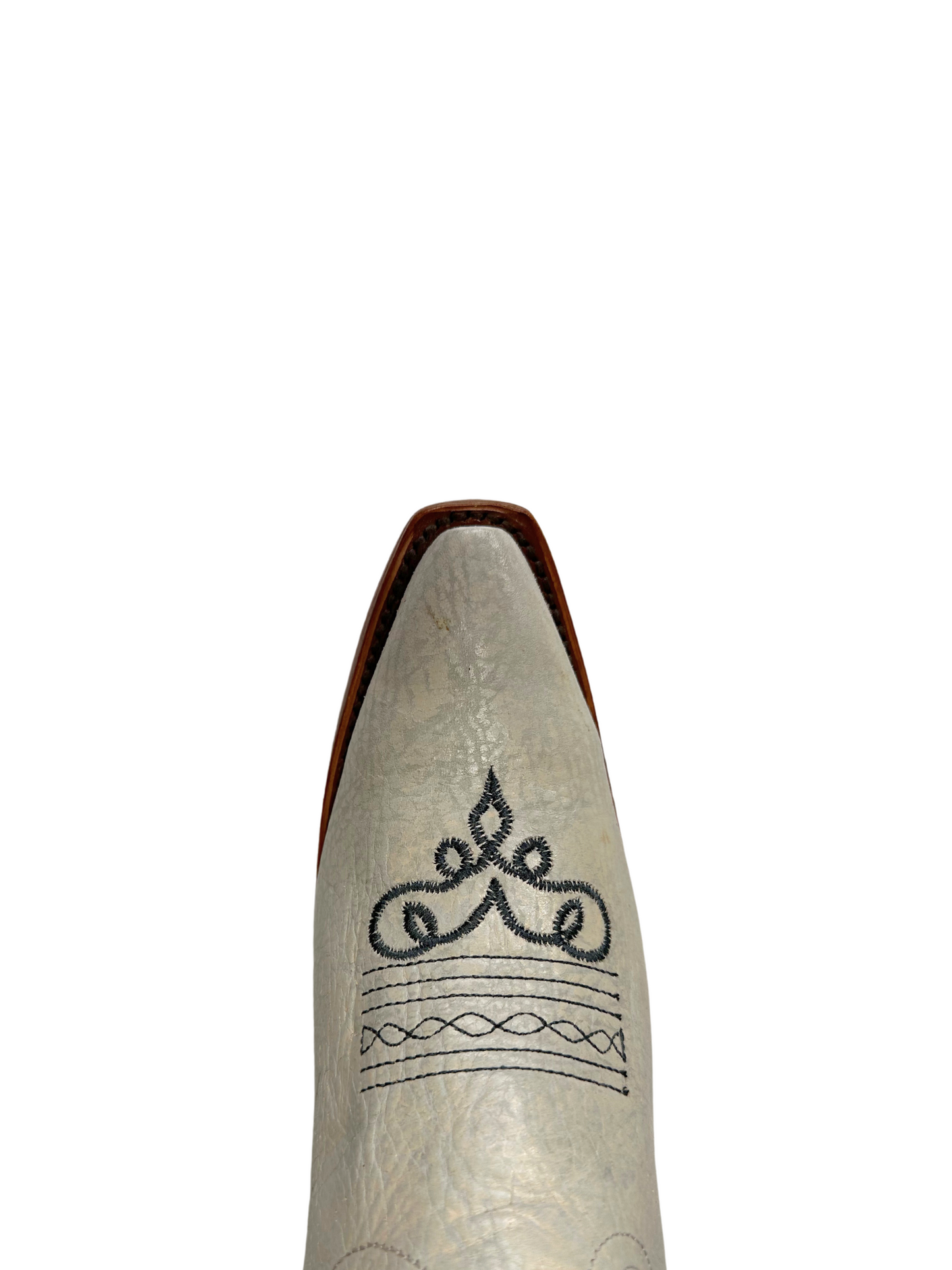 Quincy White Tall Leather Boot