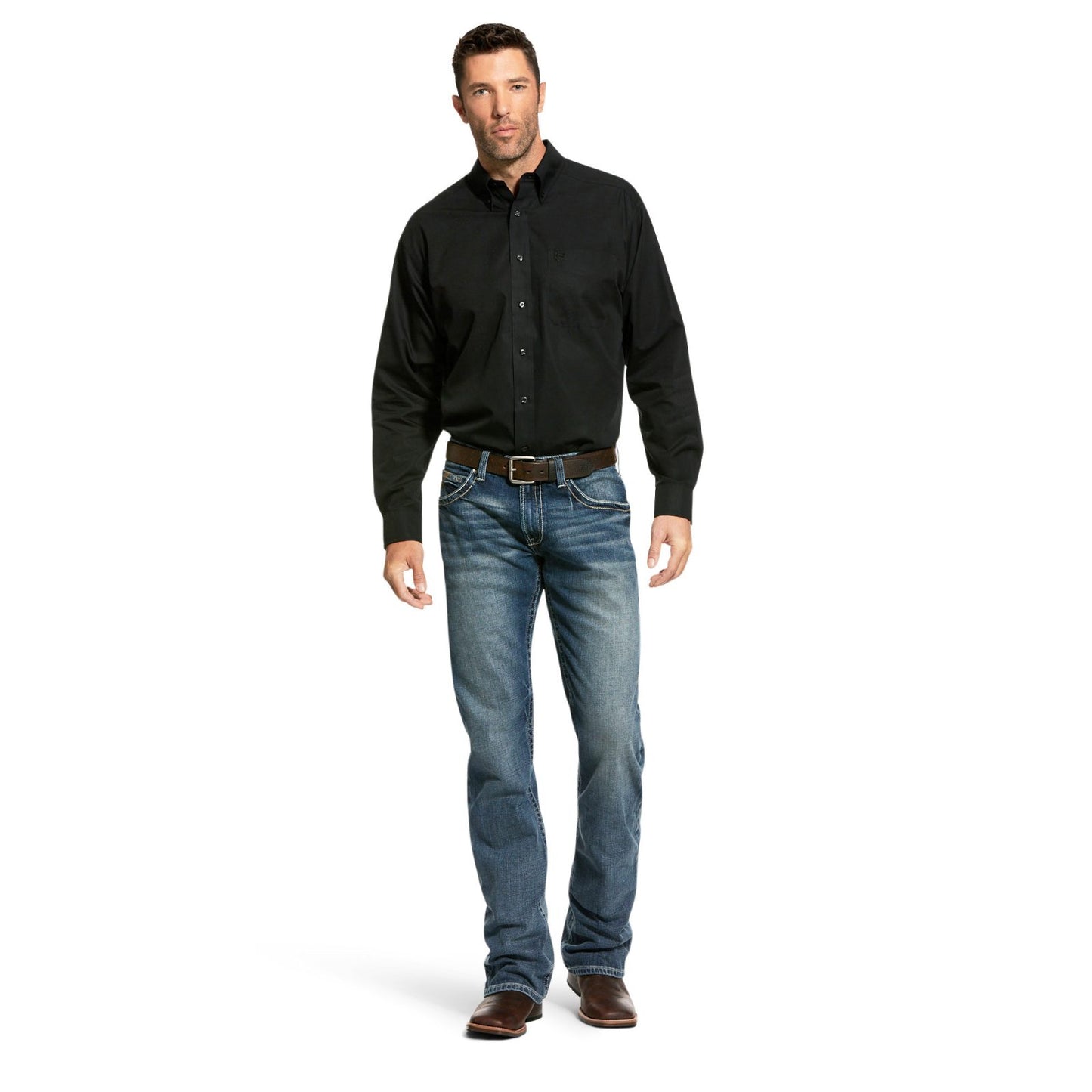 Vaqueros apilables de pierna recta Ariat M5 Slim Stretch Adkins