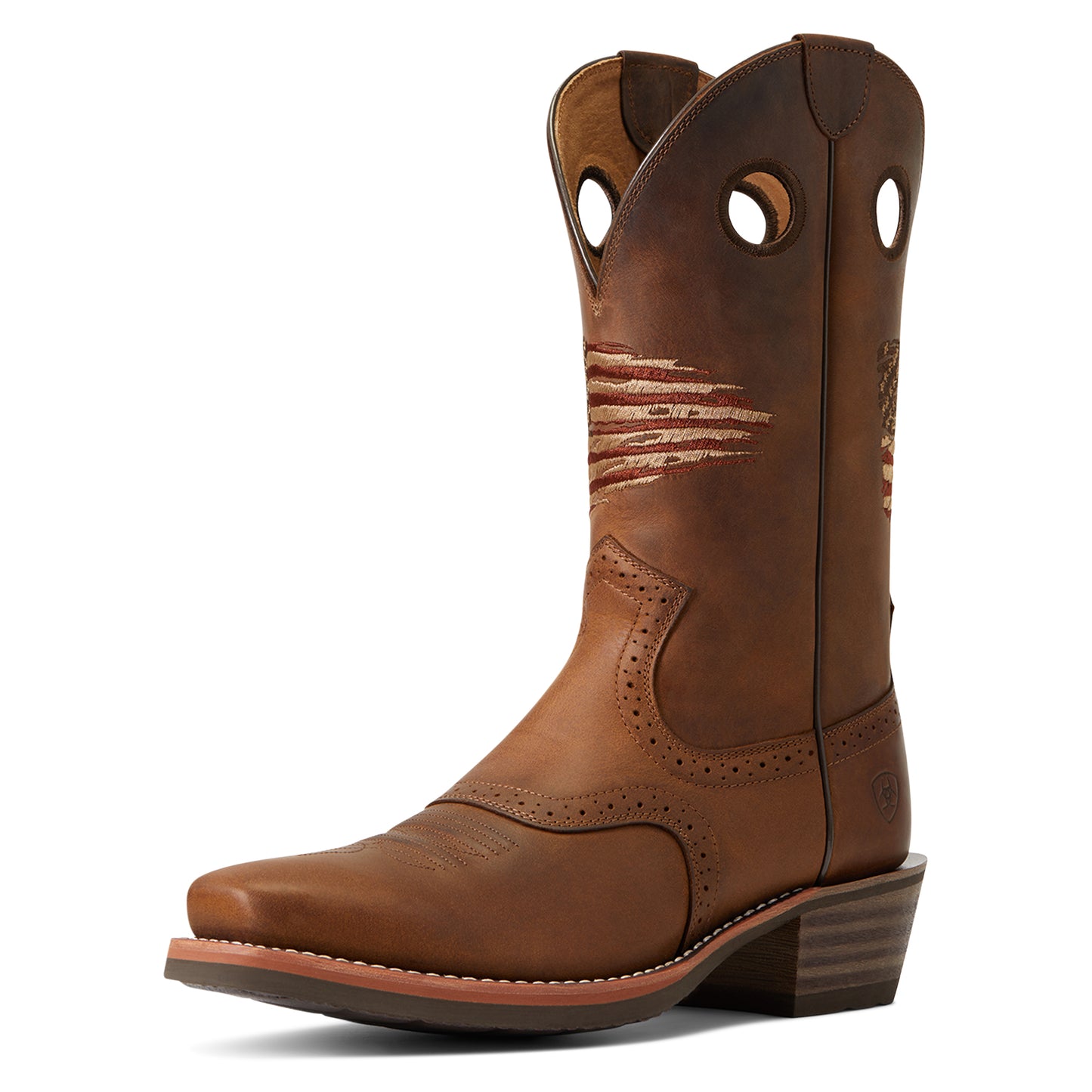 Ariat Men's Roughstock Patriot Distressed Brown Western Boot