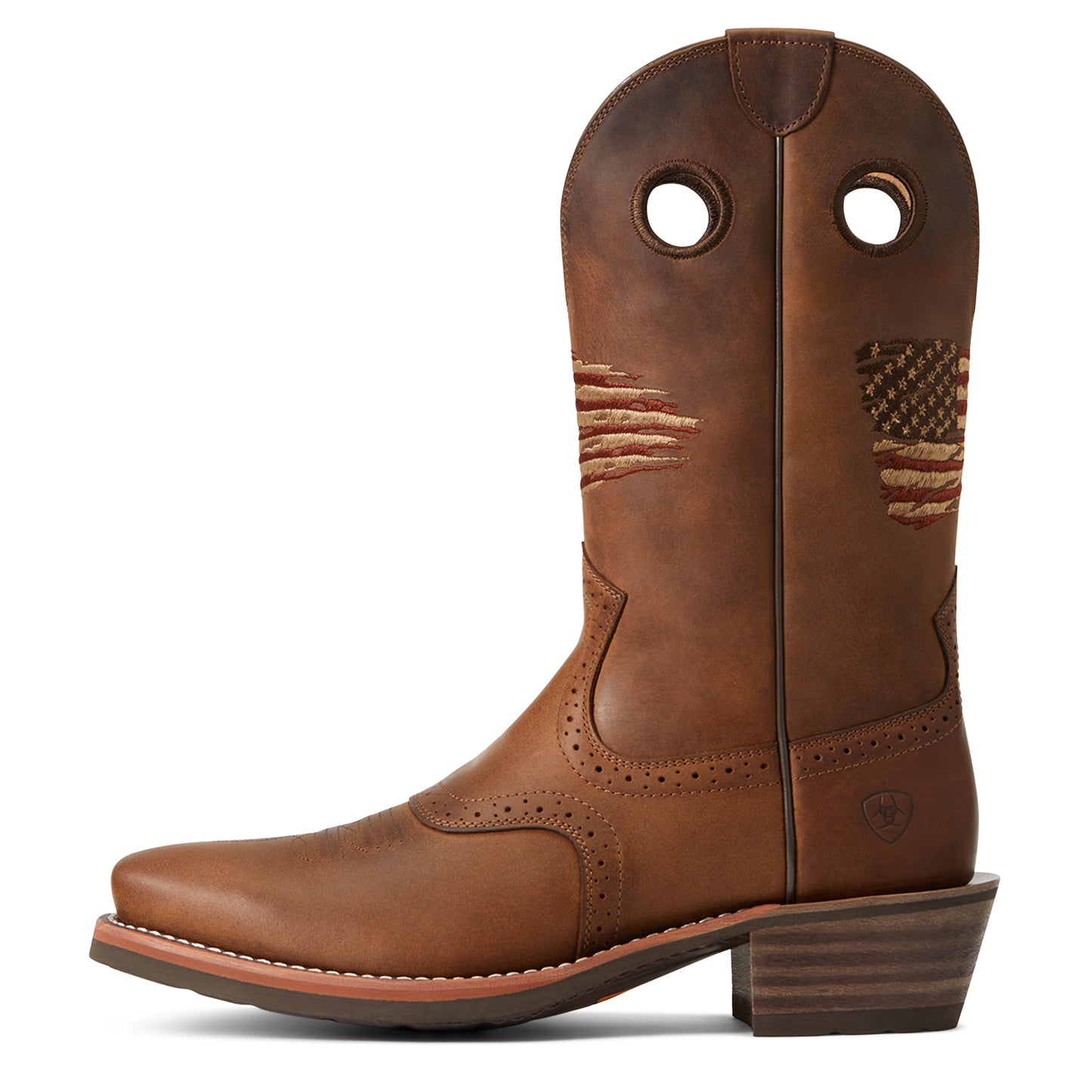 Ariat Men's Roughstock Patriot Distressed Brown Western Boot