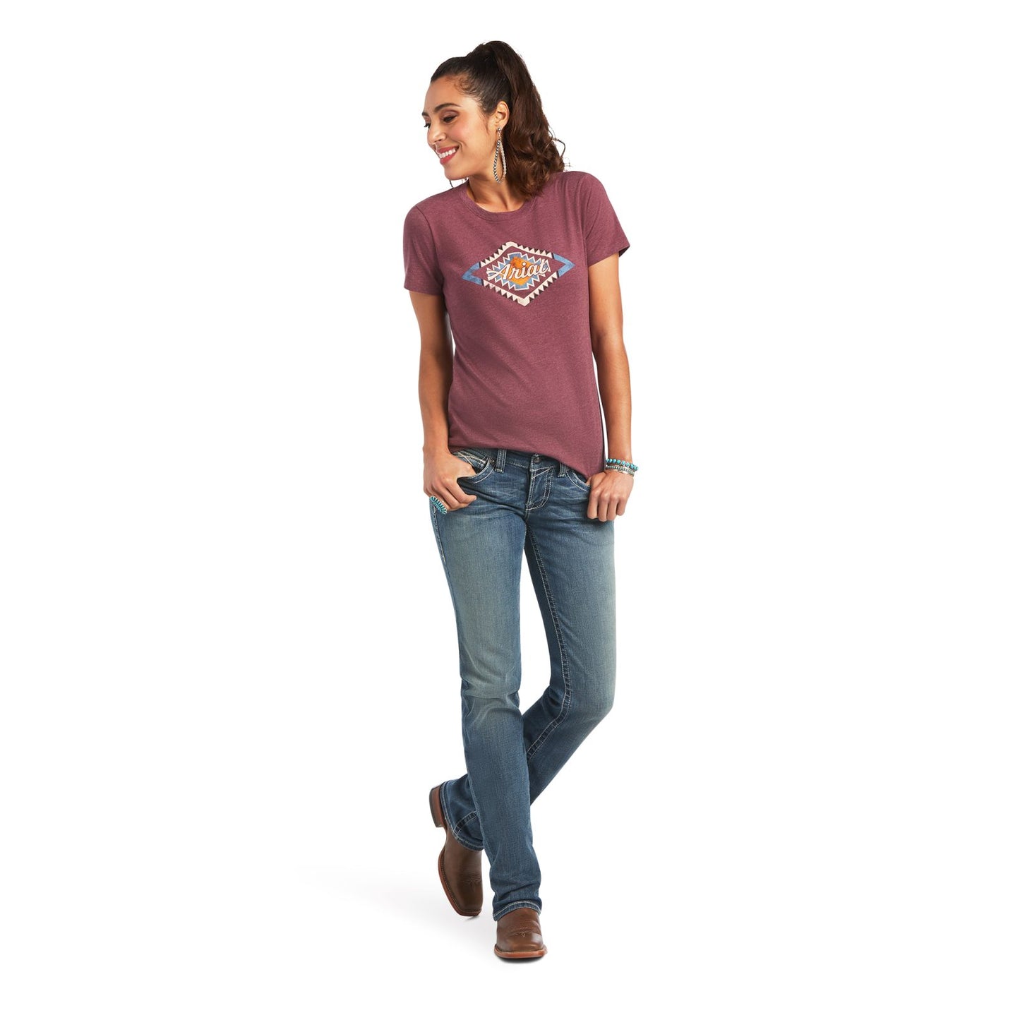 Ariat Sol Burgundy Heather T-Shirt