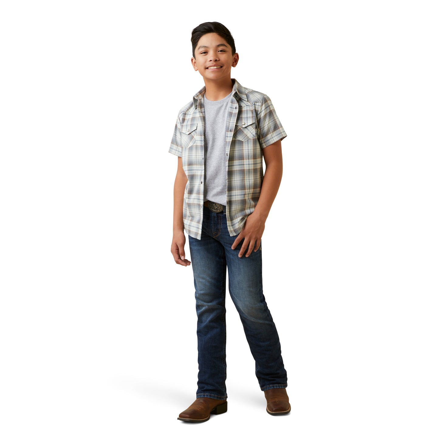 Ariat Boy's Hargo Retro Fit Shirt - White