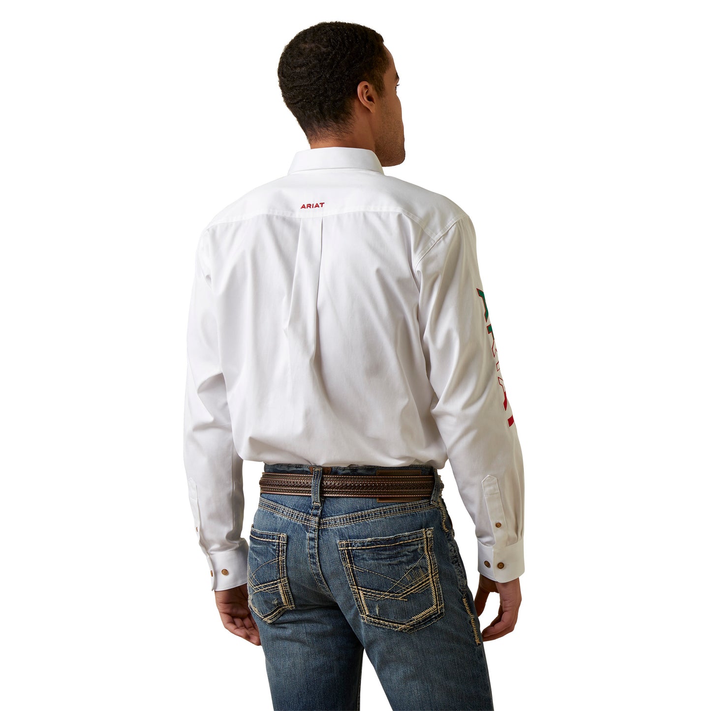 Ariat Mexico Team Logo Twill Classic Fit Shirt - White
