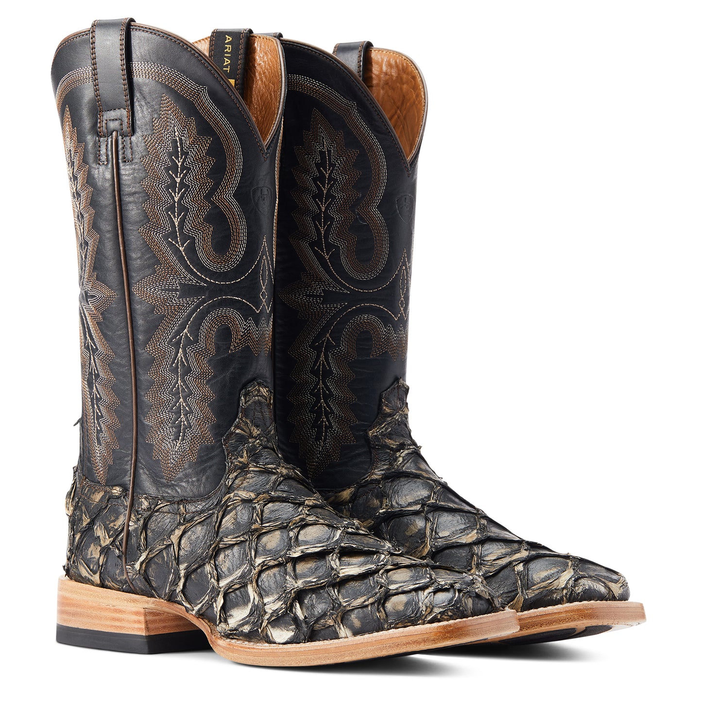 Ariat Men's Deep Water Black Pirarucu Western Boot