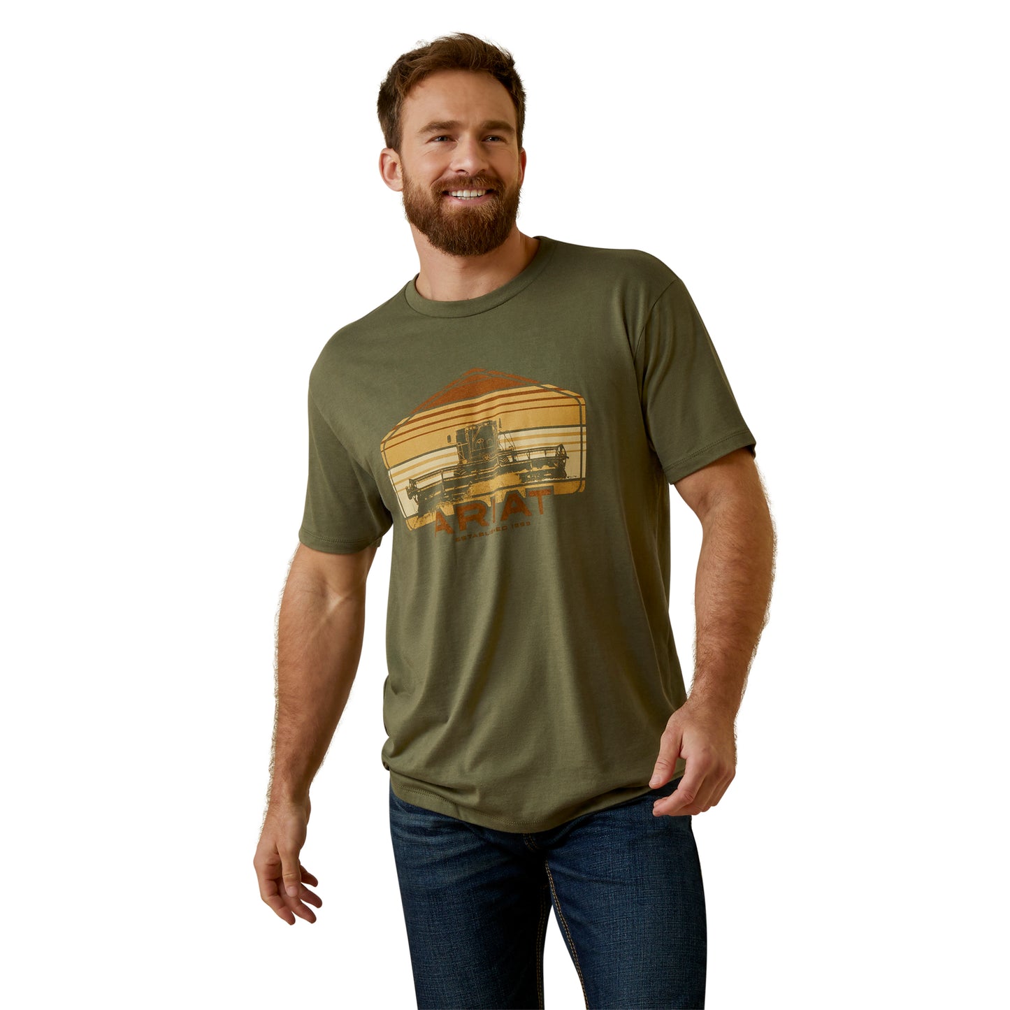 Ariat Military Green Combine SS T-Shirt