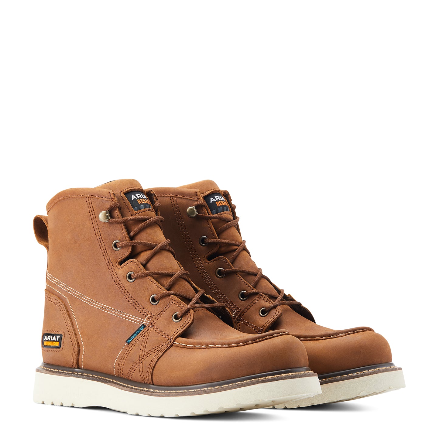Ariat Men's Rebar Wedge Moc Toe 6" Waterproof Work Boot