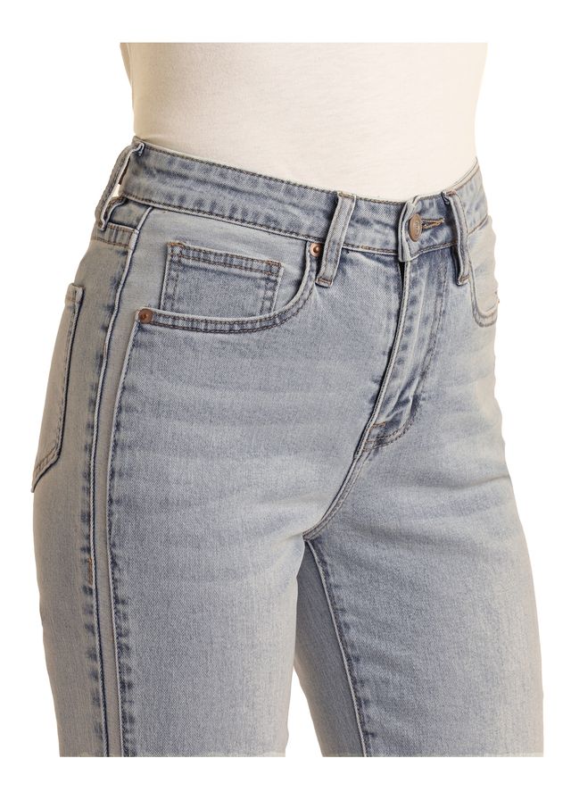 Rock & Roll Women's Denim High Rise Stretch Light Blue Bootcut Jean