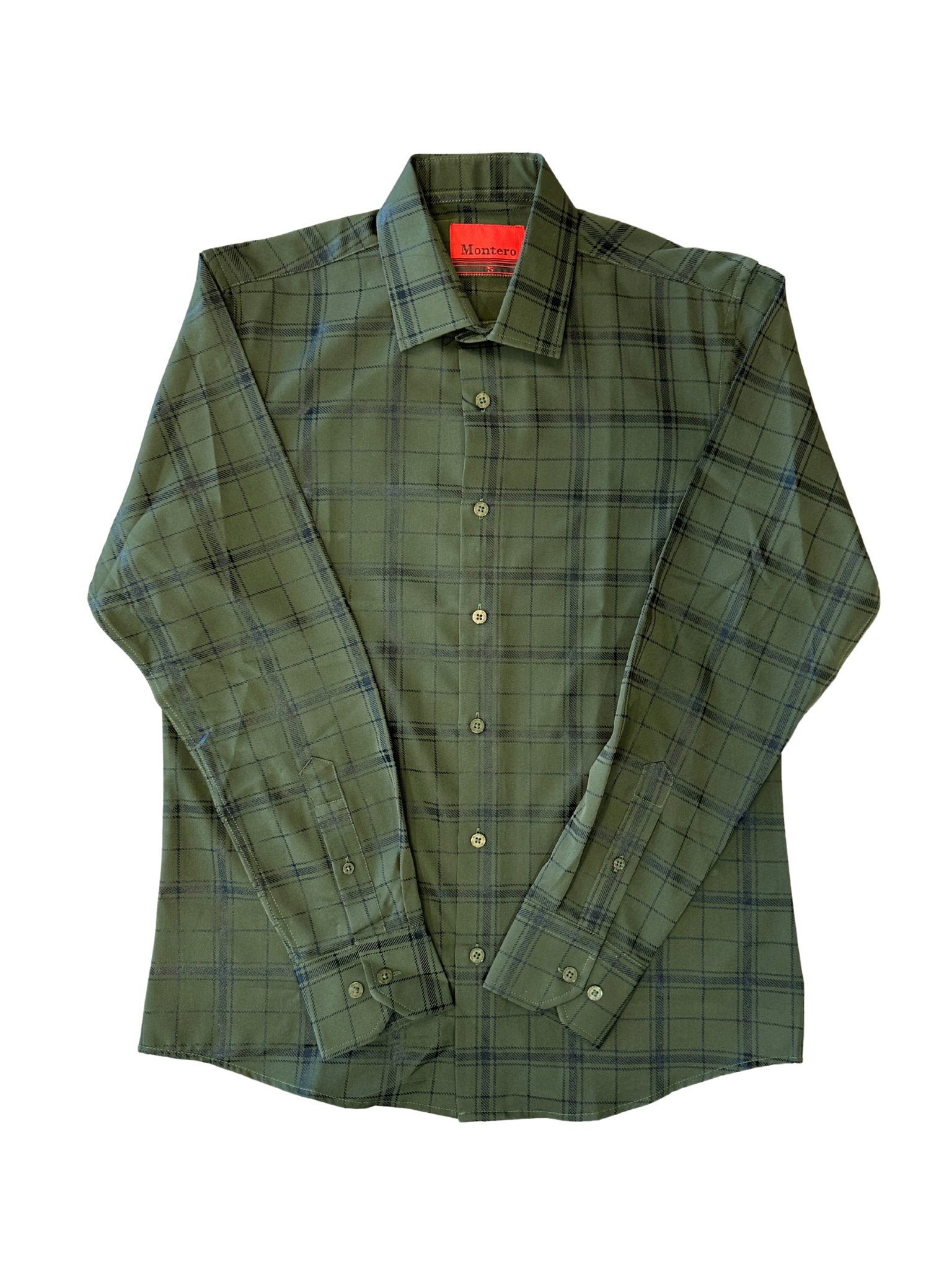Montero Men's Forest Green Plaid Button Down Shirt – Vallejo
