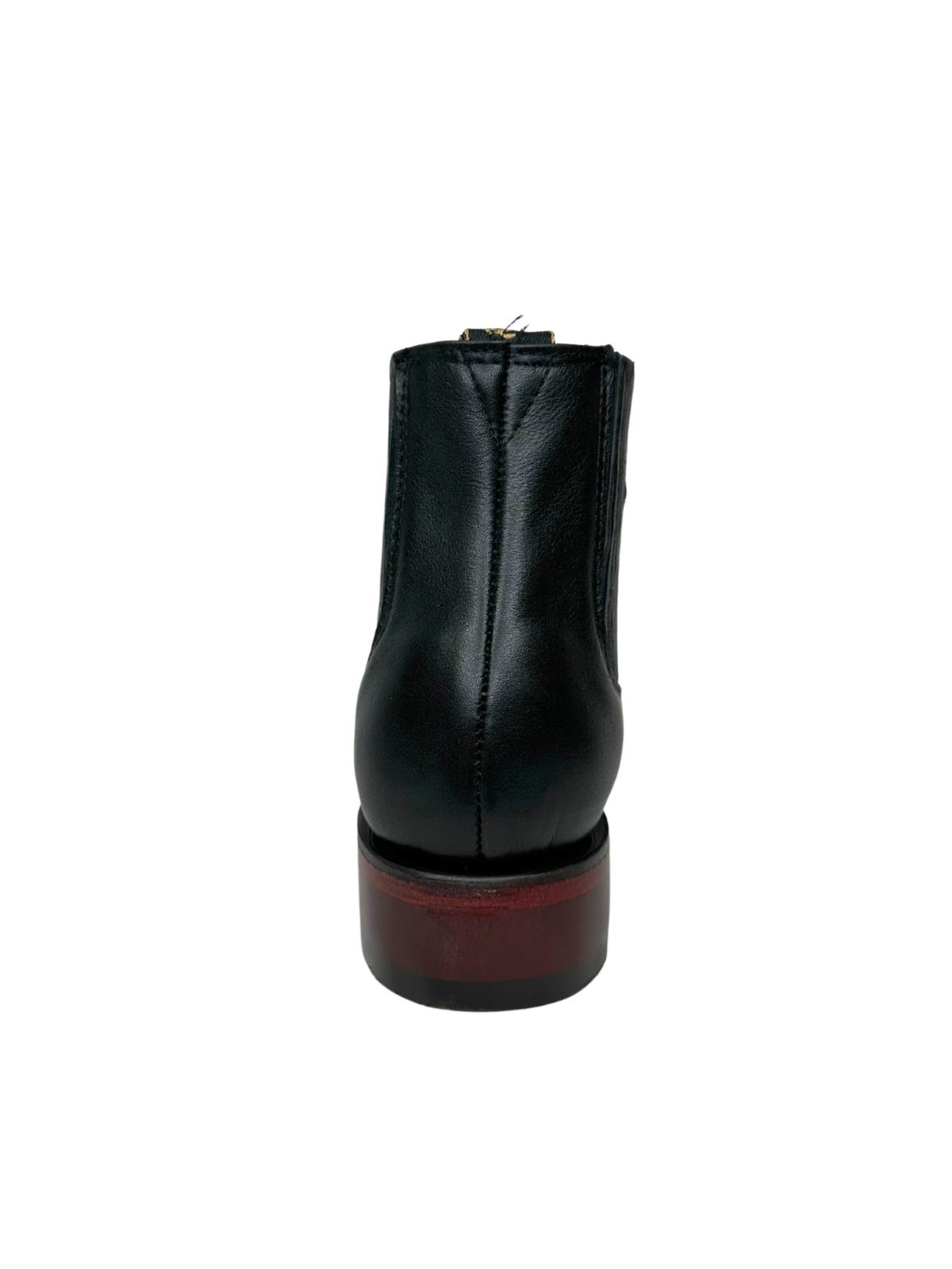 Wild West Men's Sqaure Toe Black Belmont Leather Short Boot