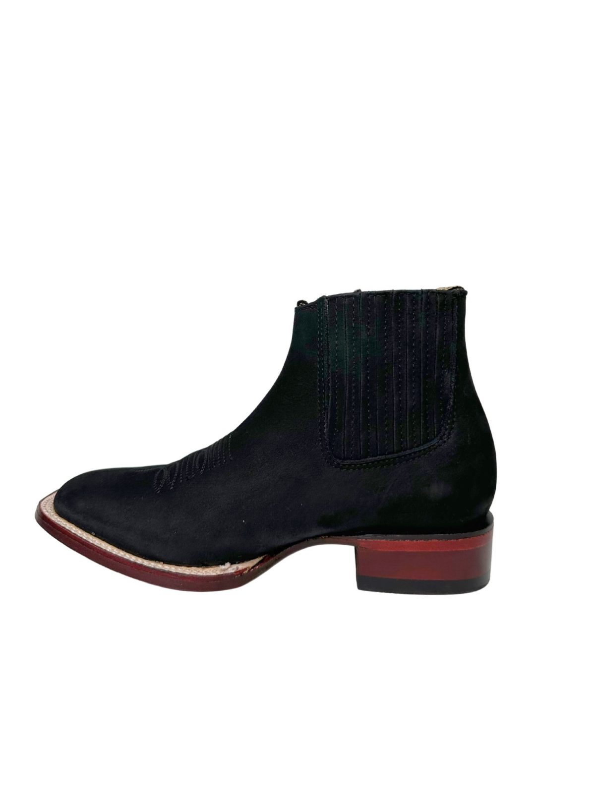 Wild West Men’s Nobuk Black Square Toe Short Boot