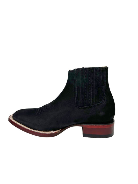 Wild West Men’s Nobuk Black Square Toe Short Boot