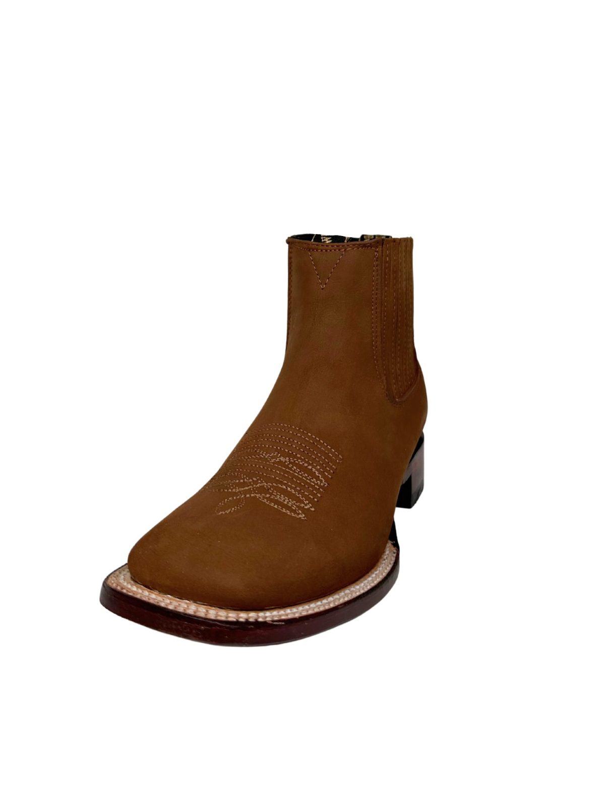 Wild West Botas cortas con punta cuadrada Nobuk Chedron para hombre Vallejo Western Wear