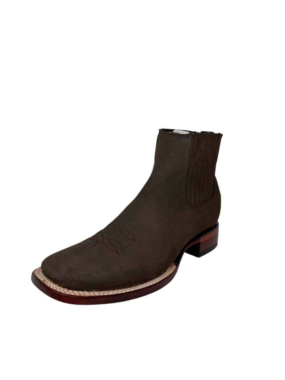 Wild West Men’s Nobuk Tobacco Square Toe Short Boot