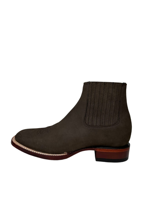 Wild West Men’s Nobuk Tobacco Square Toe Short Boot