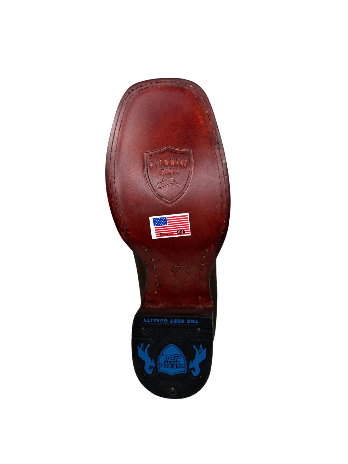 Wild West Men’s Nobuk Tobacco Square Toe Short Boot