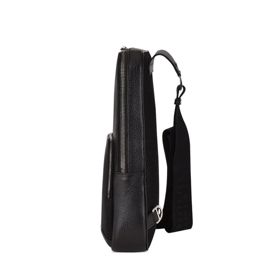 Cuadra Men's Black Genuine Stingray Crossbody Bag