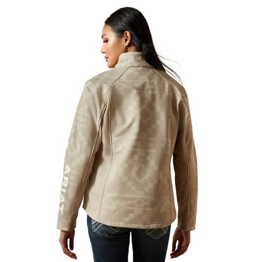 Ariat Women's Logo Southwest Cross Stitch Softshell Print Jacket