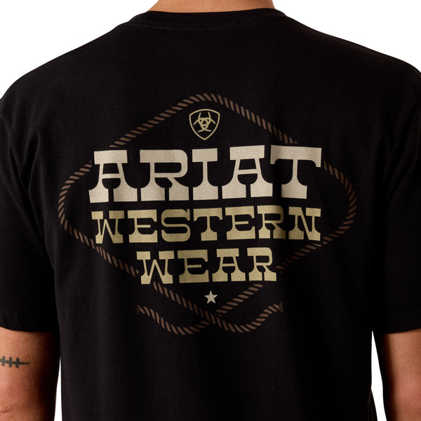 Ariat Men's Country and Western Lockup T-Shirt - Black