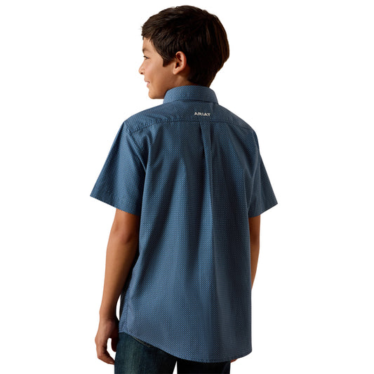 Ariat Boy's Storm Short Sleeve Shirt - Mini Geo Print