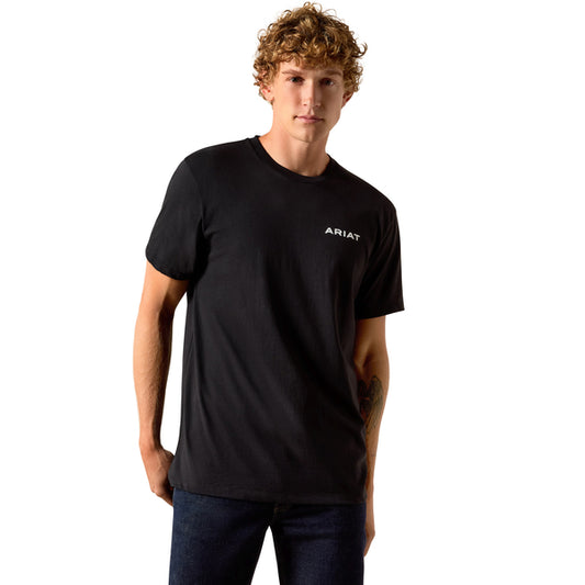 Ariat Men's Stipple Steer Short Sleeve T-shirt - Black