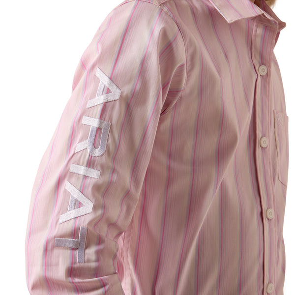 Ariat Girl's Team Kirby Long Sleeve Ombre Stripe - Pink
