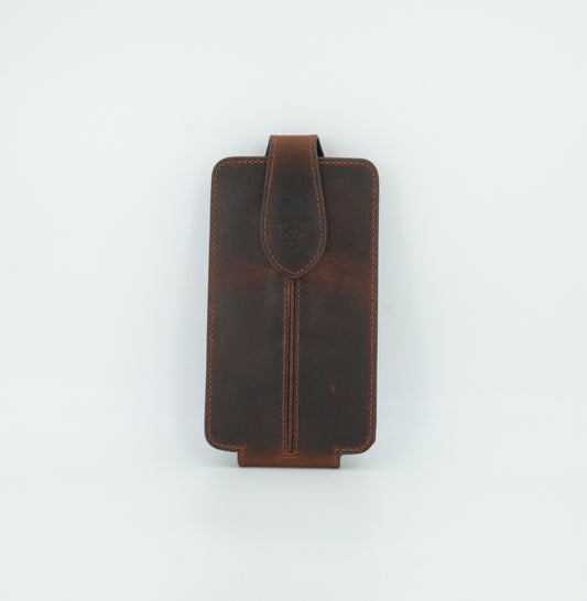 Ariat Leather Large Cell Phone Case - Brown