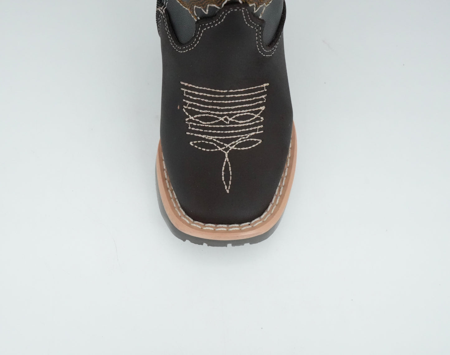 Chaparral Kid’s Crazy Leather Square Toe Chocolate Boot