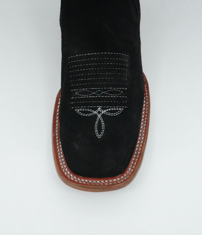 Quincy Men's Black Suede Leather Short Boot