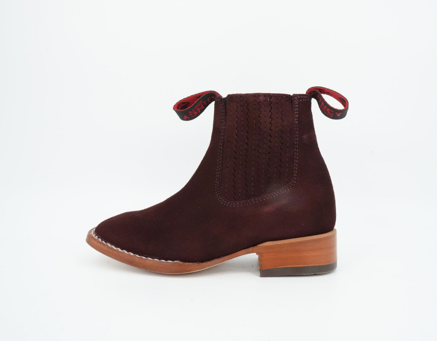 Quincy Little Kid's Suede Burgundy Short Boot