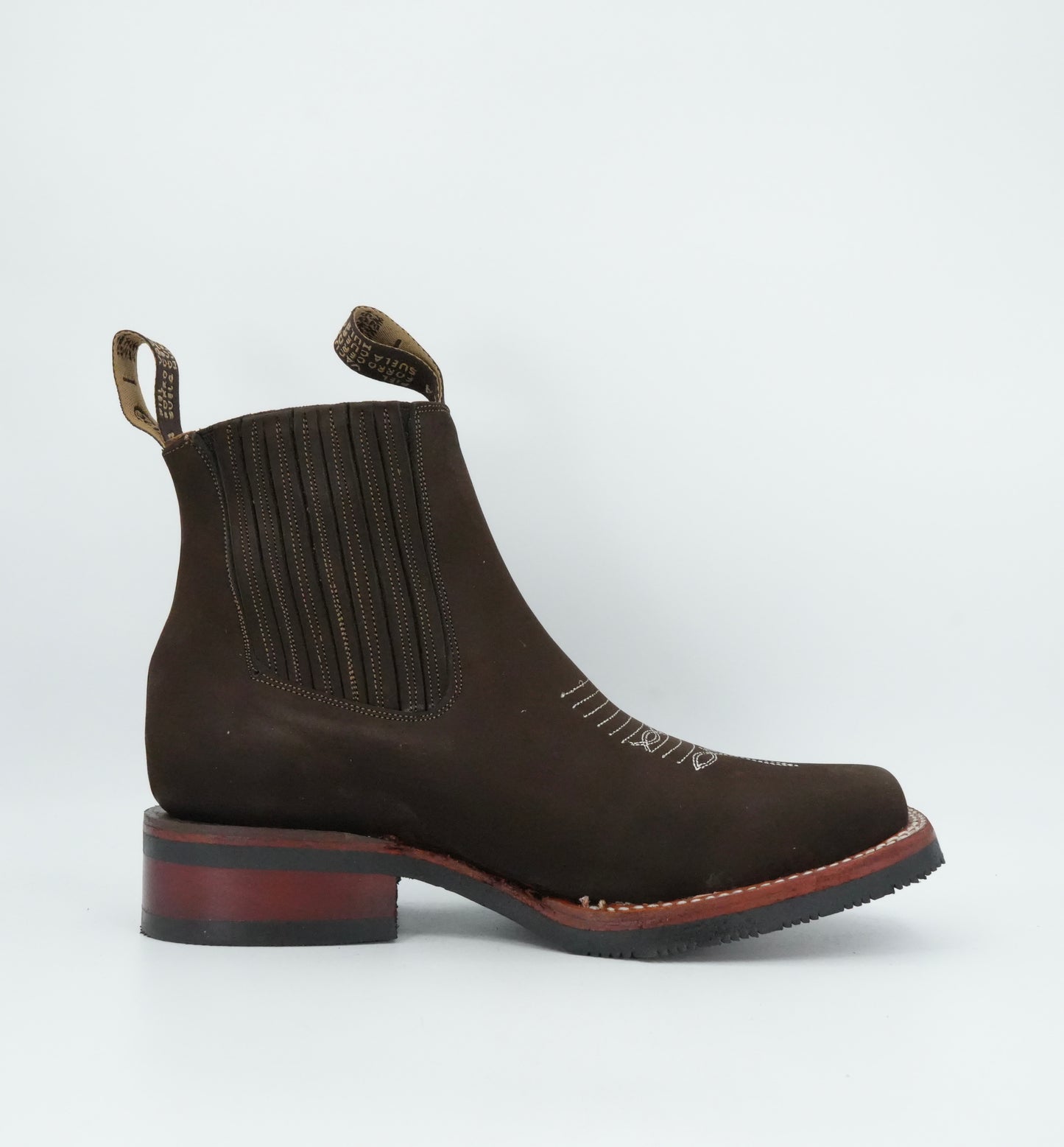 La Sierra Men’s Nobuck Leather Light Chocolate Short Boot
