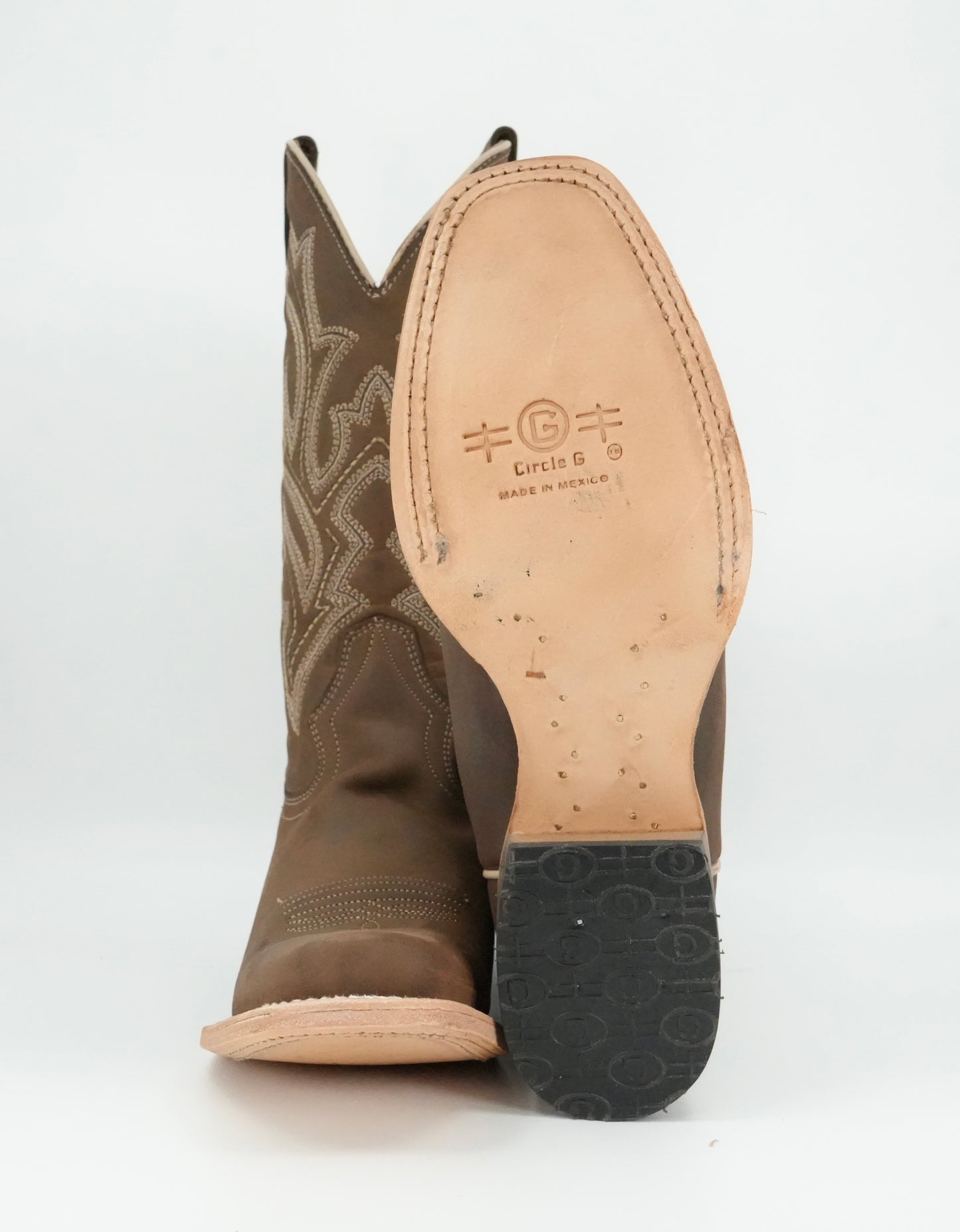 Circle G Women’s Chocolate Embroidered Square Toe Boot