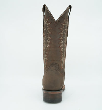 Vaquero Signature Women’s Brown Feathers Wide Square Toe Boot