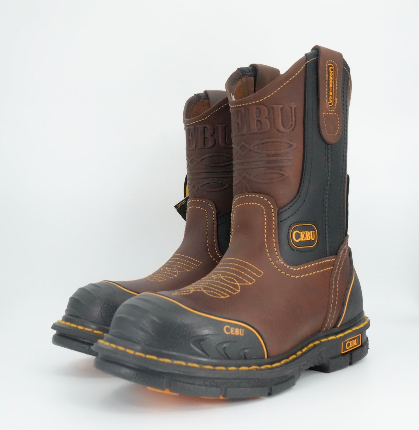 Cebu Men's A/Farmer Steel Toe Work Boot - Brown