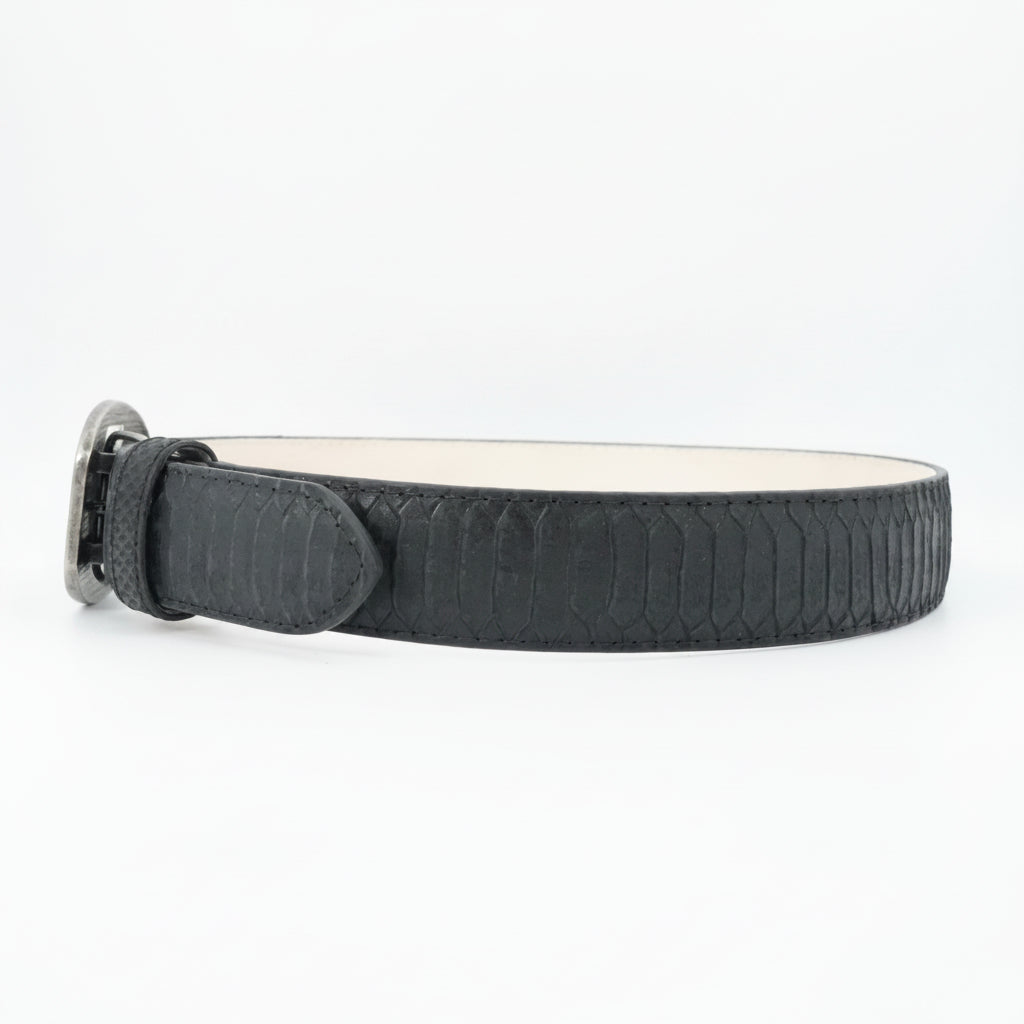 Hooch Imitation Python Belt - Black