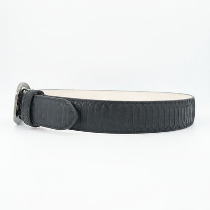 Hooch Imitation Python Belt - Black