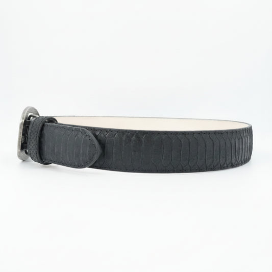 Hooch Imitation Python Belt - Black