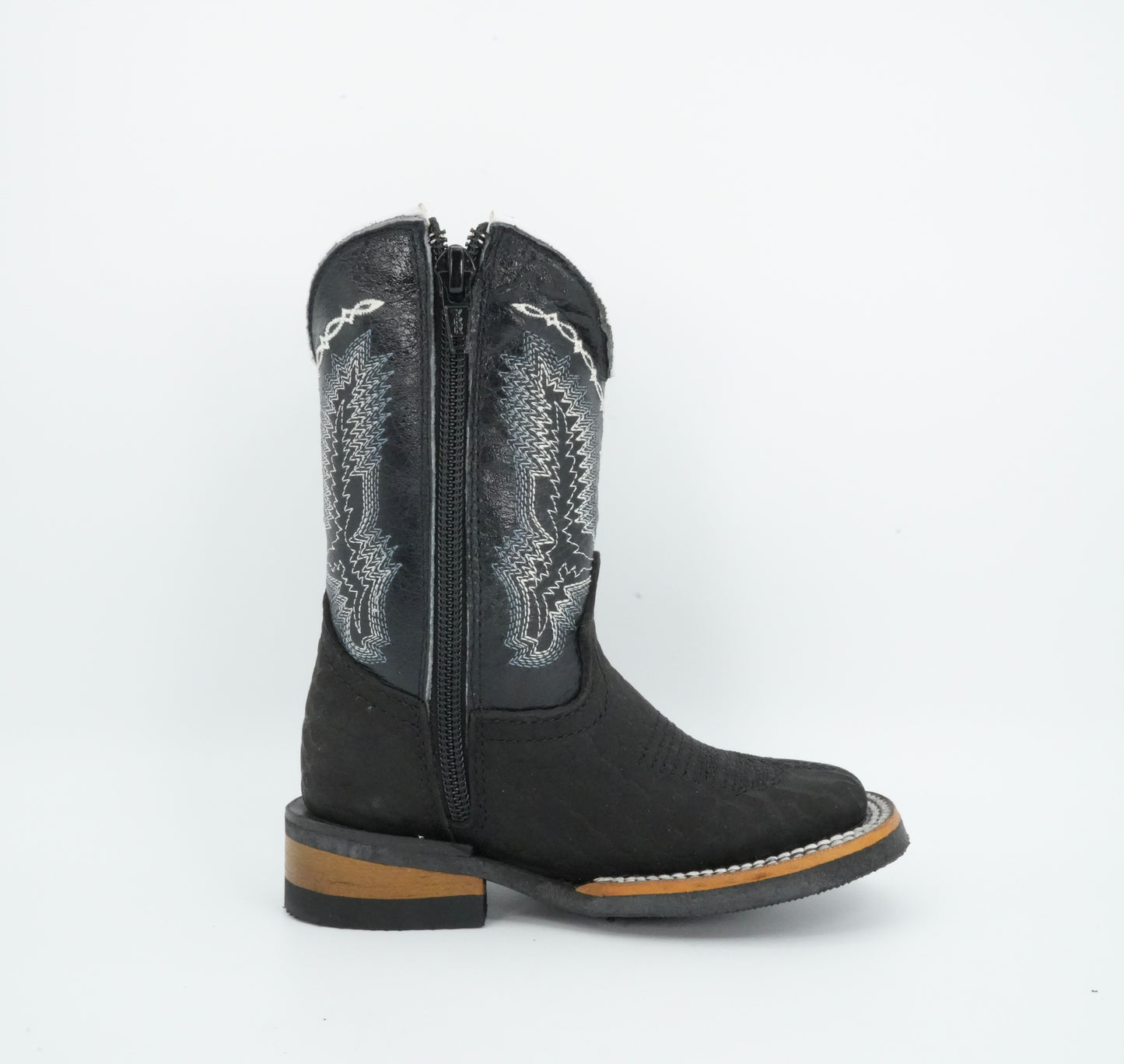 Chaparral Kid’s Bull Neck Square Toe Black Boot