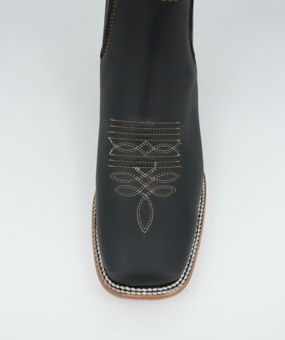 Quincy Men's Black Leather Short Boot