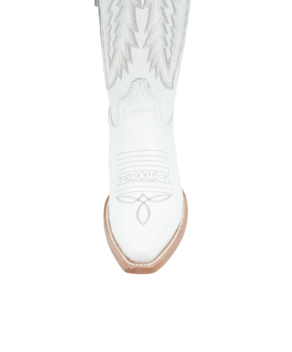 Rock'em Women's Valentina Tall Wide Calf Snip Toe Boot - White