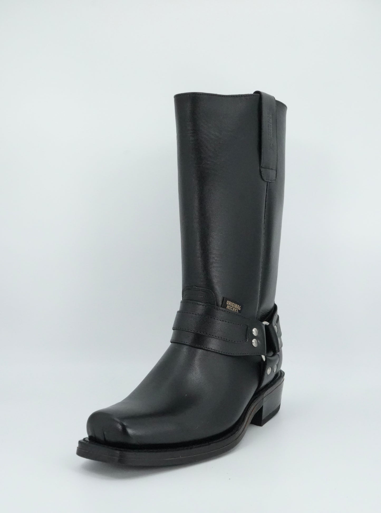 Original Michel Men's Black Trompa De Puerco Semi Square Toe Boot