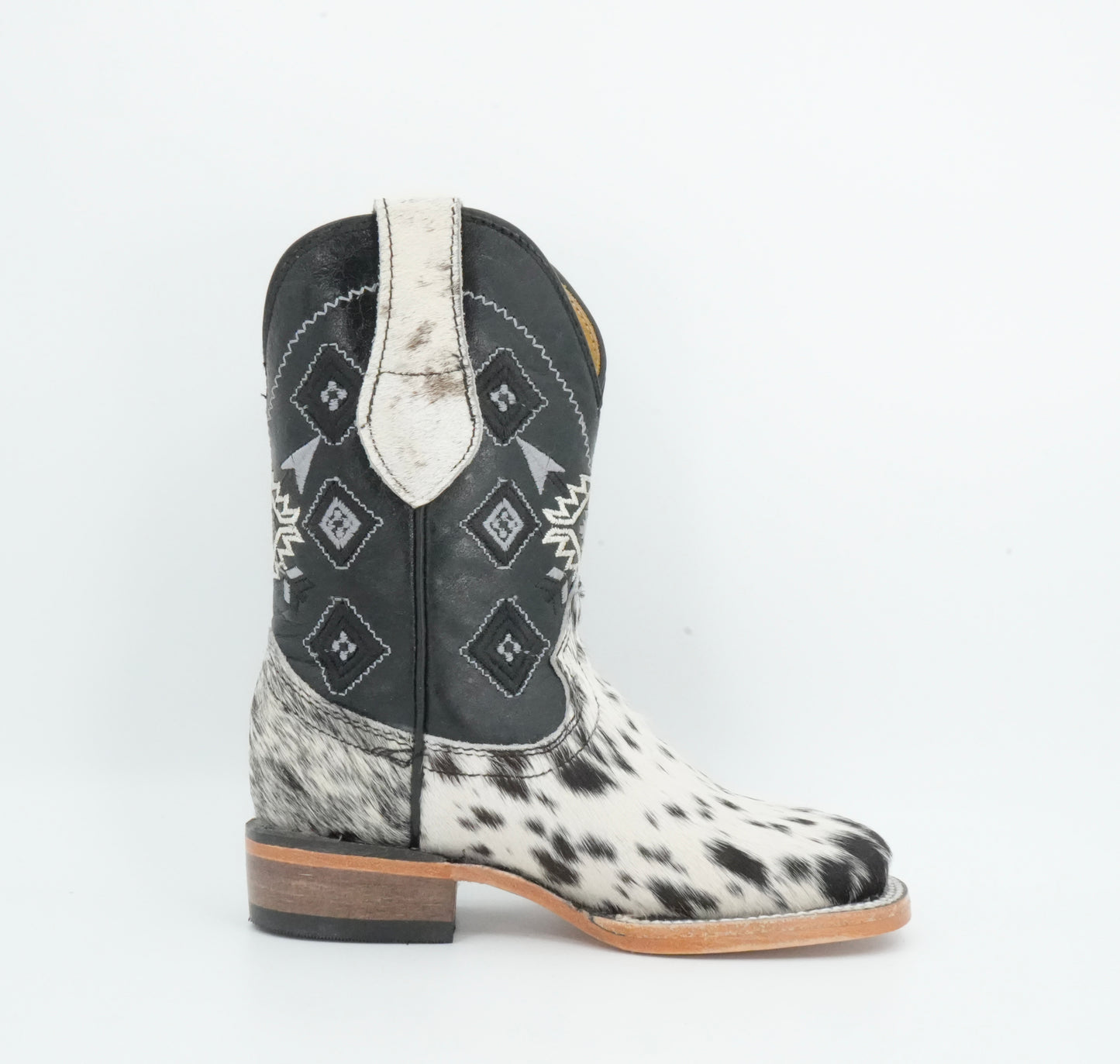 Rock'em Kid's Cow Hair White/Black Boots Size: 10 US / 17 MEX  *AS SEEN ON IMAGE*