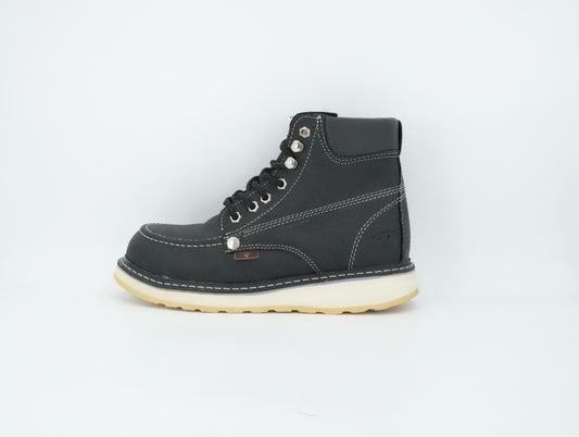 Hooch Men's 6" Steel Toe Work Boot - Black