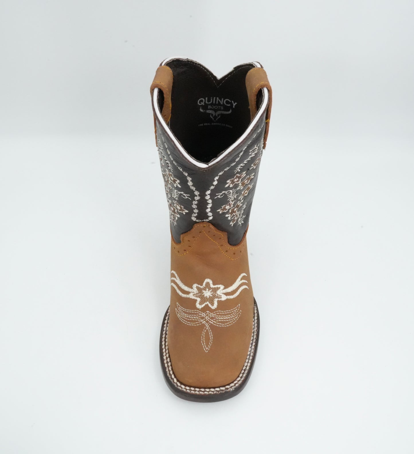 Quincy Kid’s Crazy Flower Embroidery Tang Boot