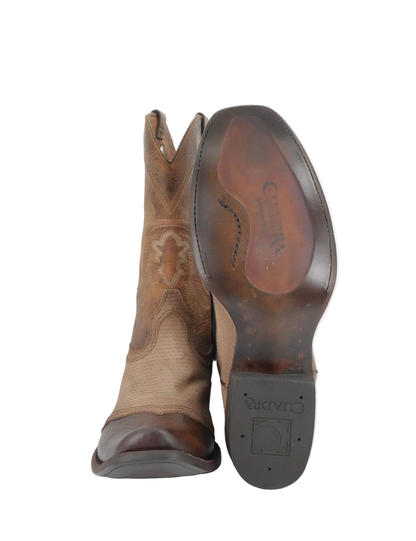 Cuadra Men's Cowhide Leather Semi Round Toe Boot - Two Tone Brown