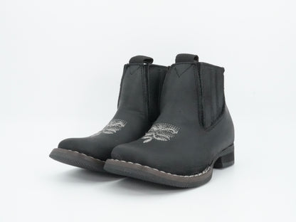 Quincy Kid's Crazy Black Short Boot