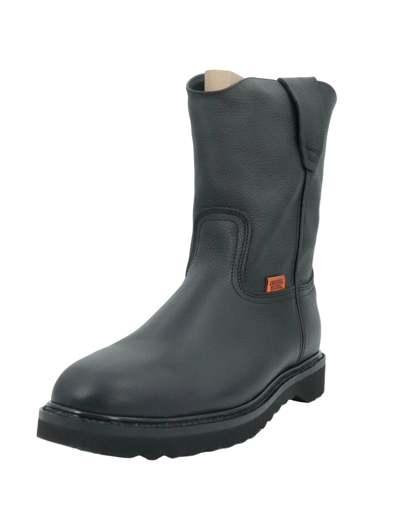 Original Michel Grisly Pull Up Oval Toe Work Boot - Black