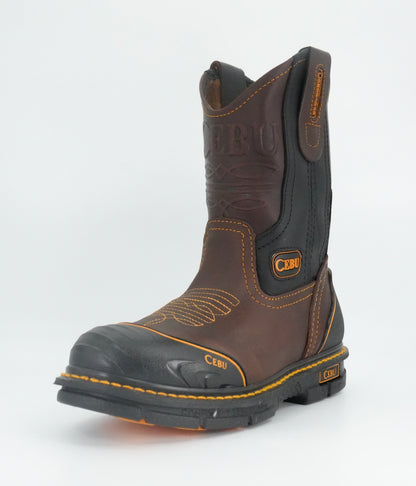 Cebu Men's Farmer Round Toe Work Boot - Brown