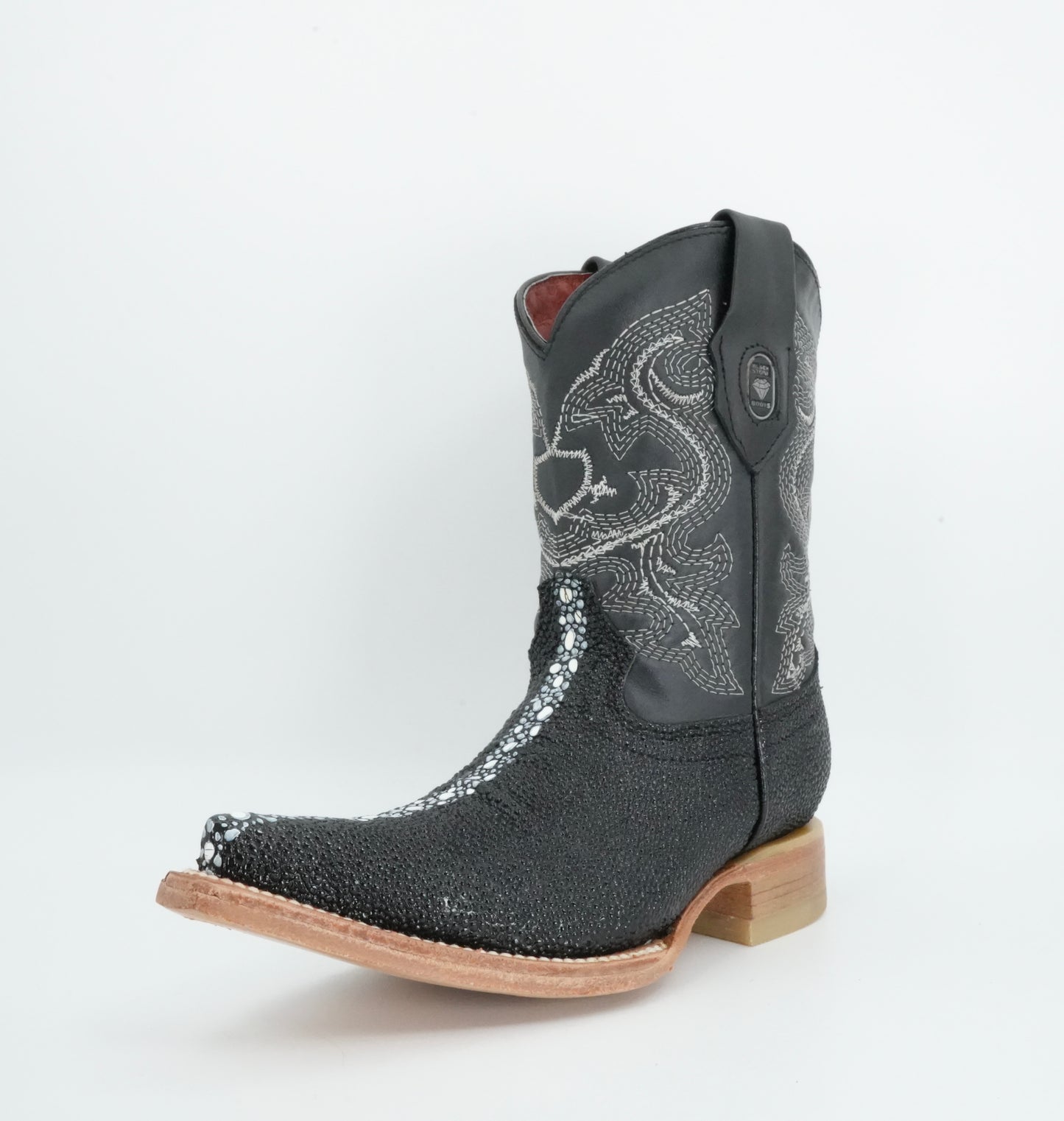 Black Stone Kid's Black Stingray Print Boot